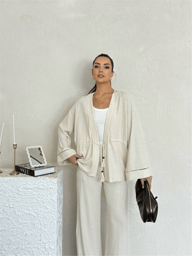 Nesil Y26 Eu2122 Bej Kadın Pantalonlu İkili Takım S-Xl
