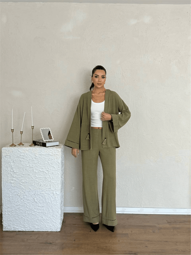 Nesil Y26 Eu2122 Haki Kadın Pantalonlu İkili Takım S-Xl