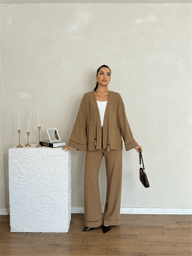 Nesil Y26 Eu2122 Kahve Kadın Pantalonlu İkili Takım S-Xl
