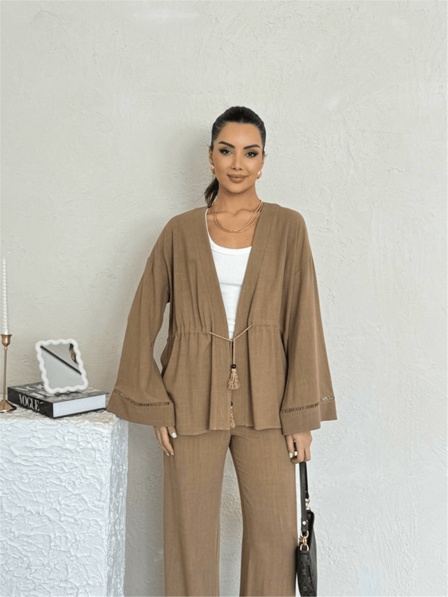 Nesil Y26 Eu2122 Kahve Kadın Pantalonlu İkili Takım S-Xl