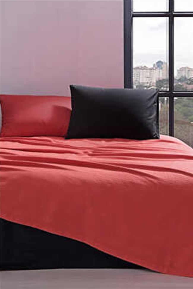 Özdilek Colormix Pike Takımı Tek Kişilik Siyah,Kırmızı