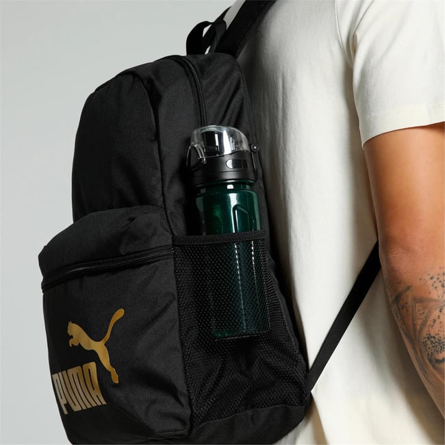 Puma 91164-03 Puma Phase Backpack Puma Black-Gold-No.1 Logo Unısex Sırt Cantası
