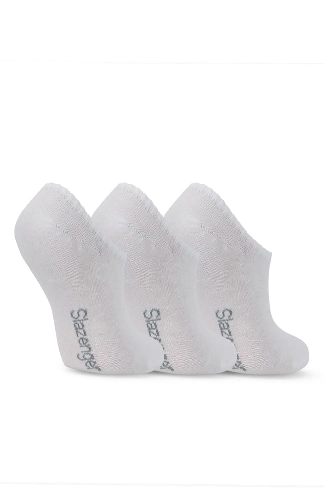 Slazenger SX16CK003-000 Jasira Beyaz 3Lü Çorap