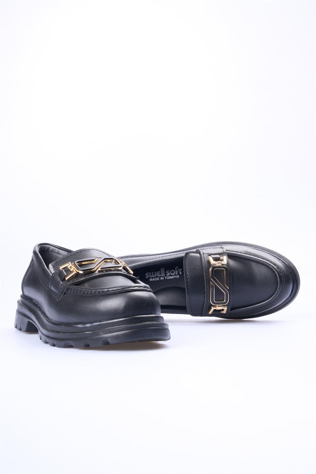 Swell Soft 19 506 Siyah Kadın Loafer Ayakkabı