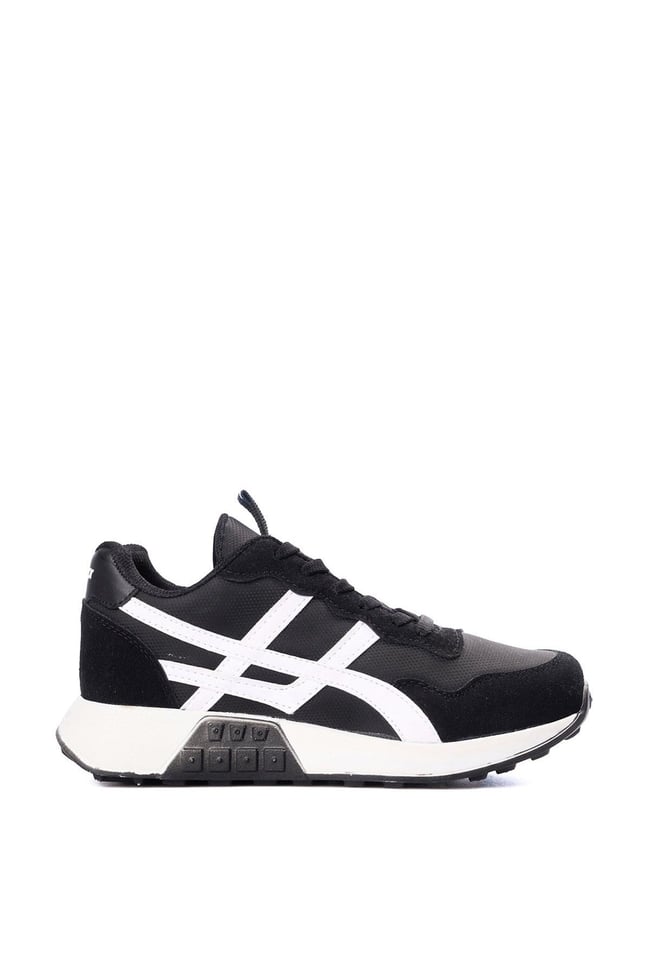 Tekın 120 Sıyah-Beyaz Grs Sneaker Ayakkabı