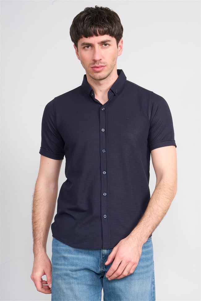 Troy Y26 26403 Laci Erkek Waffle Kısakol Gömlek