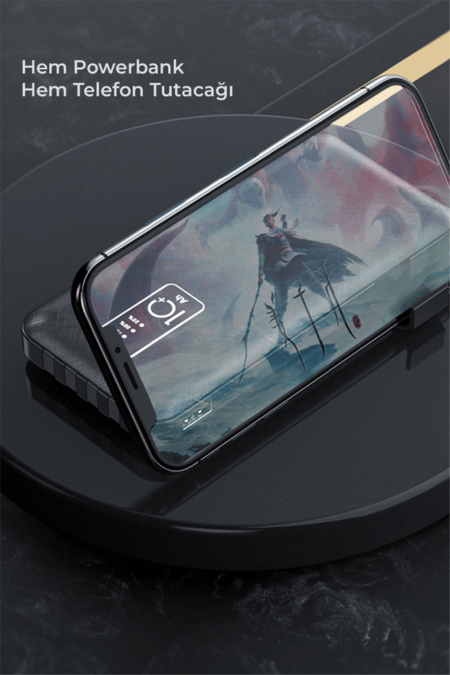 VENANDİN PWB10C1 10.000 Mah Powerbank Entegre Kablolu Dijital Göstergeli Taşınabilir Şarj Cihazı