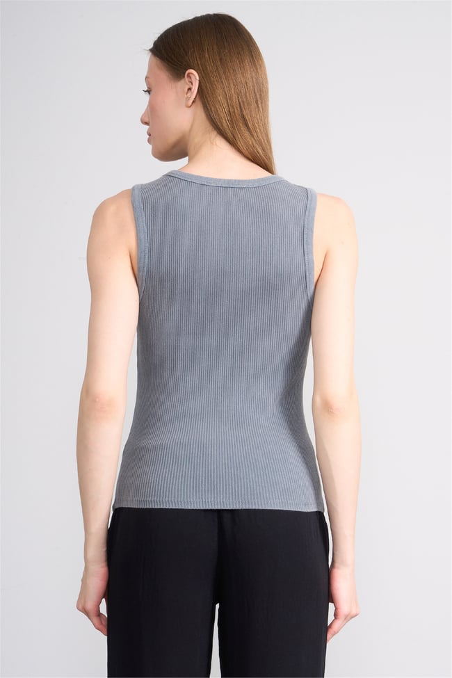 Volumex Y26 Vlmb-512/1 Antrasıt Kadın Atlet Crop T-shirt