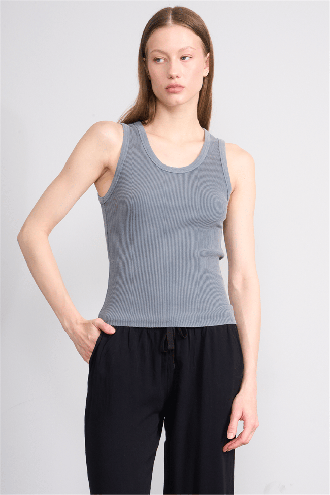Volumex Y26 Vlmb-512/1 Antrasıt Kadın Atlet Crop T-shirt