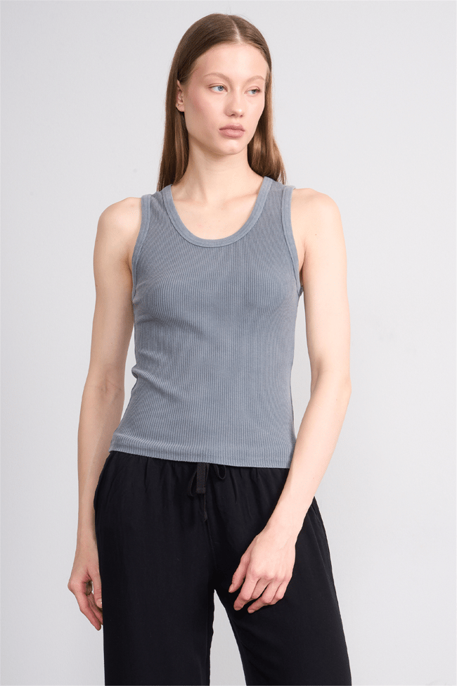 Volumex Y26 Vlmb-512/1 Antrasıt Kadın Atlet Crop T-shirt