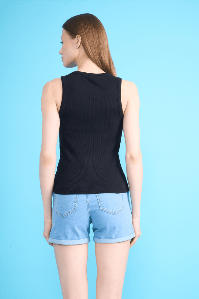 Volumex Y26 Vlmb-512/1 Siyah Kadın Atlet Crop T-shirt