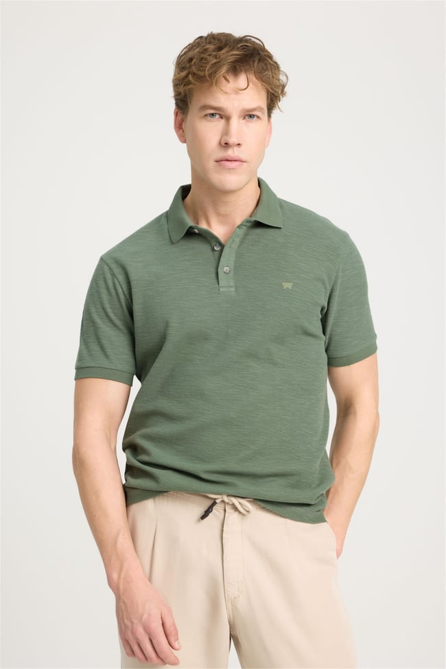 Wrangler W231325 801 Khakı Erkek Polo T-Shırt