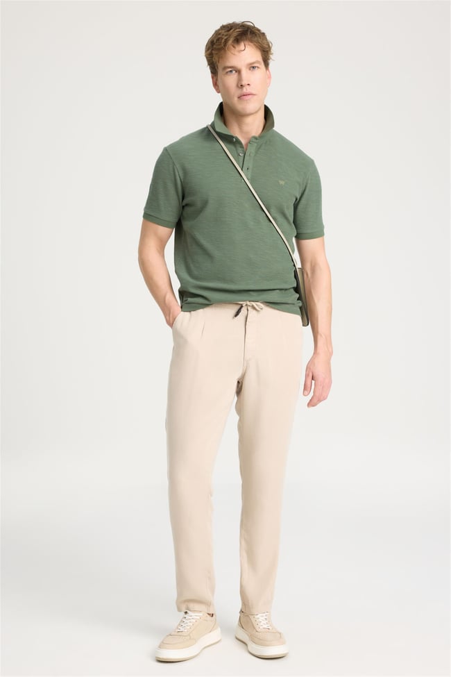 Wrangler W231325 801 Khakı Erkek Polo T-Shırt