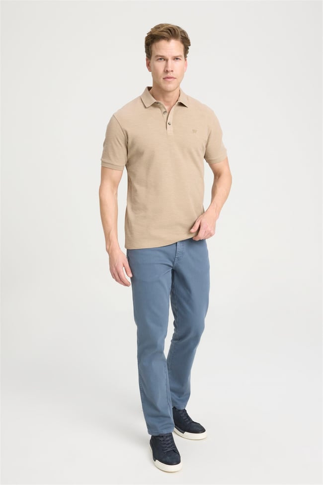 Wrangler W231325614 Beıge Erkek Polo Yaka T-Shirt