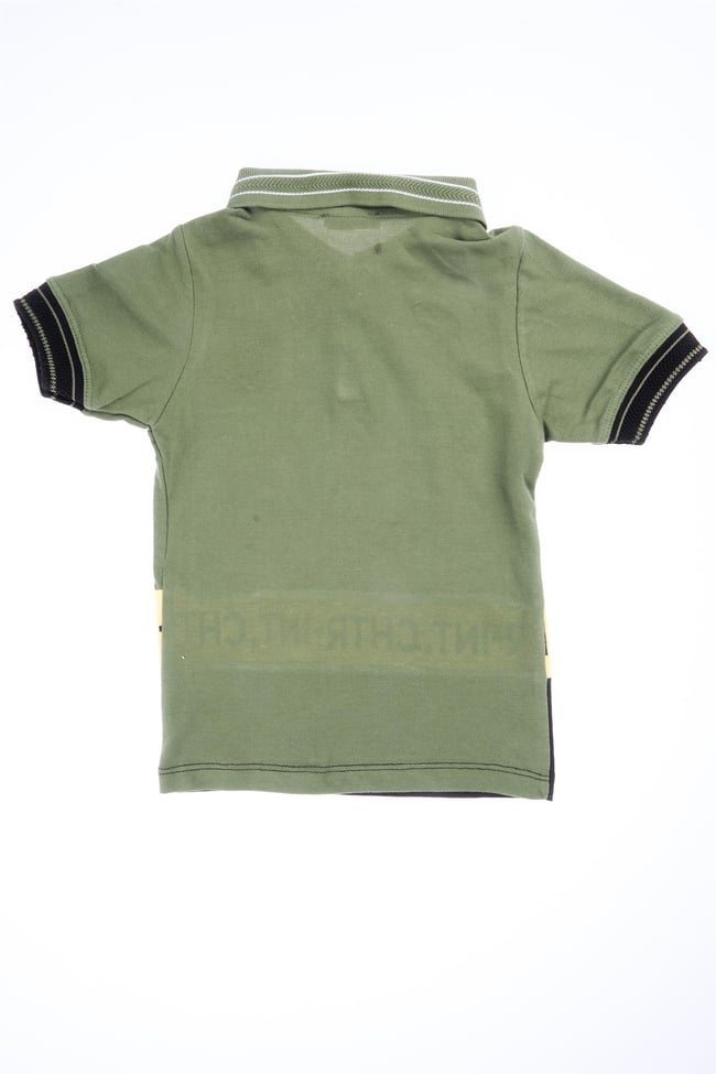 Alg 224153 Erkek Çocuk Hawaı Nakıslı Polo Yaka T-Shirt