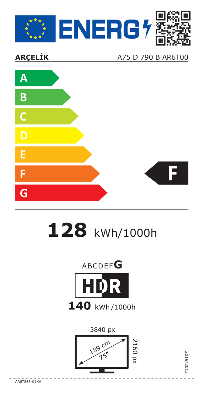 Arçelik 7 Serisi 75" 4K UHD Android TV - A75 D 790 B LED TV