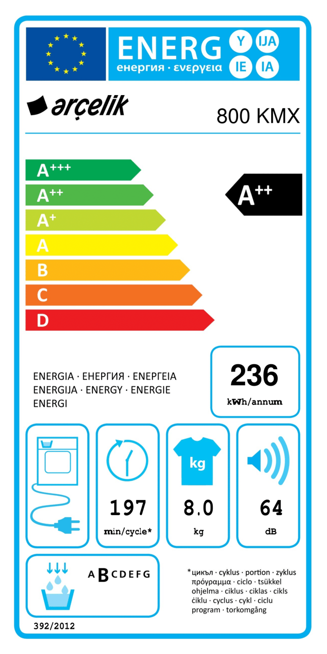 Arçelik 800 KMX Kurutma Makinesi