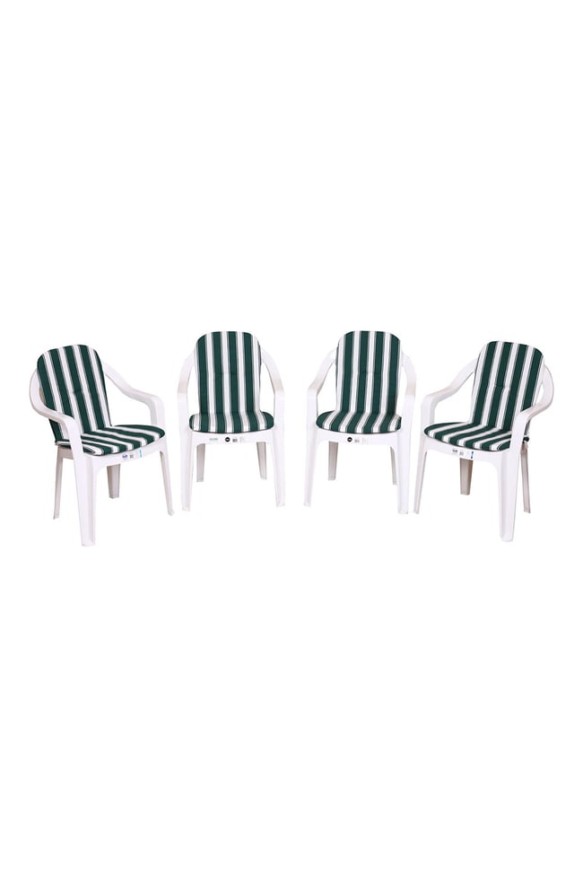 Belde Delüks 4'lü  Mono Minder Yeşil/Beyaz-7301