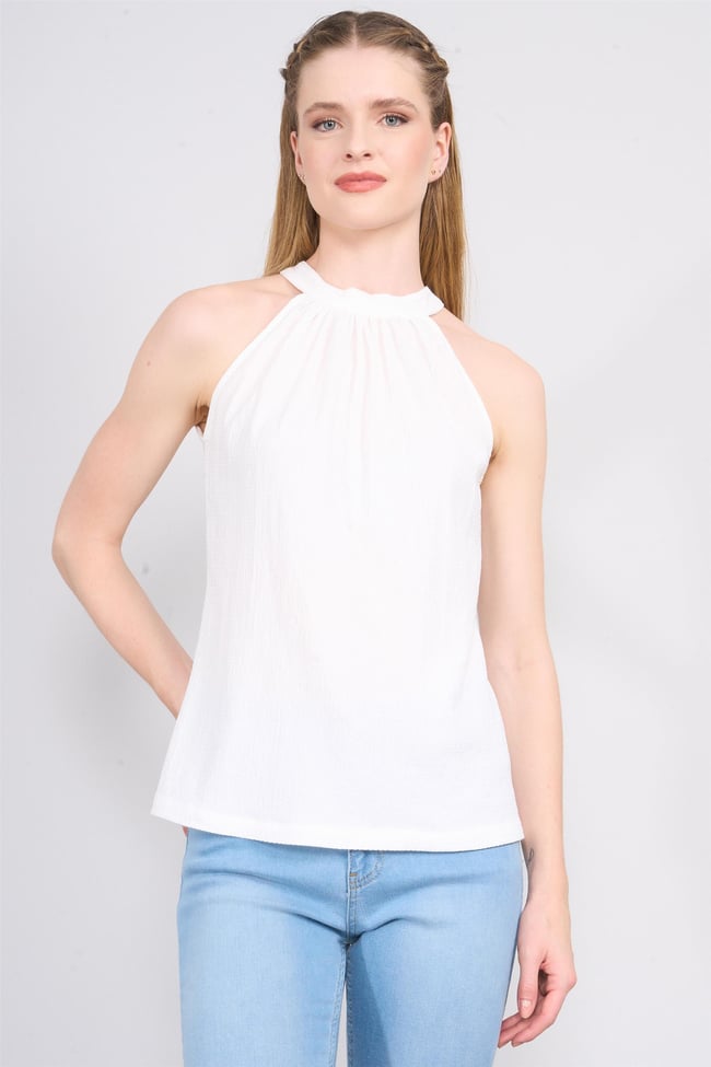 Bigdart 0489 Beyaz Kadın Bluz