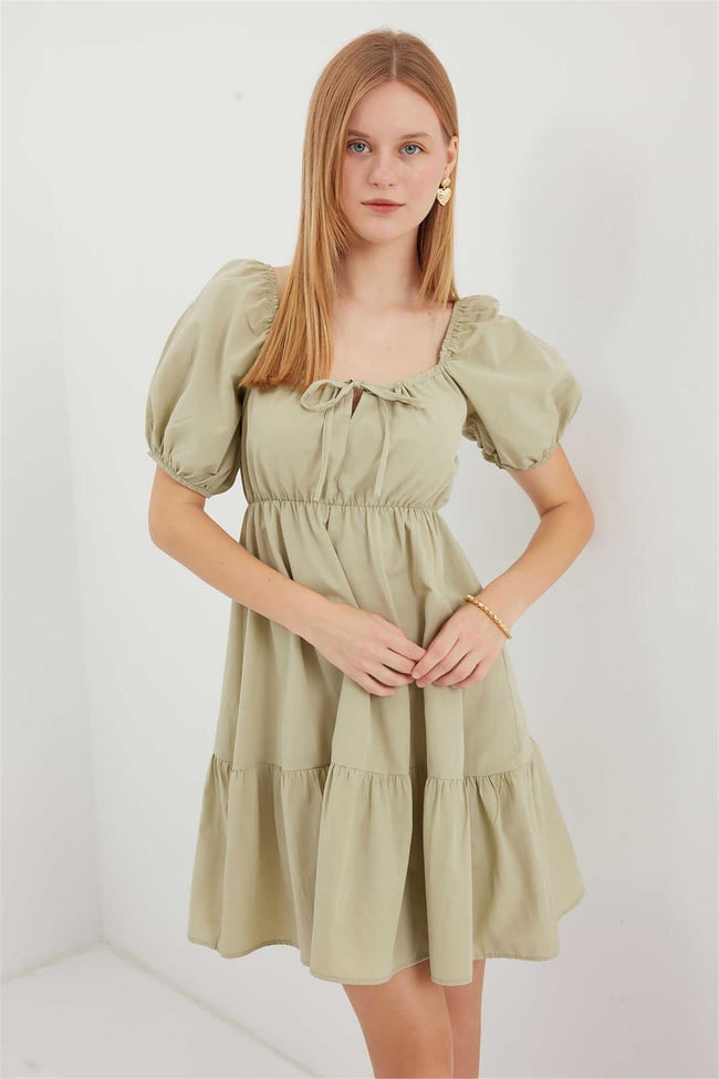 Bigdart 2351 Çağla Kadın Poplin Mini Elbise