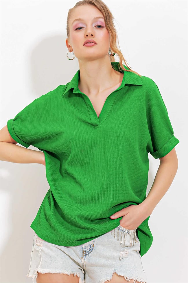 Bıgdart Y25 0486 Yeşil Kadın Bluz