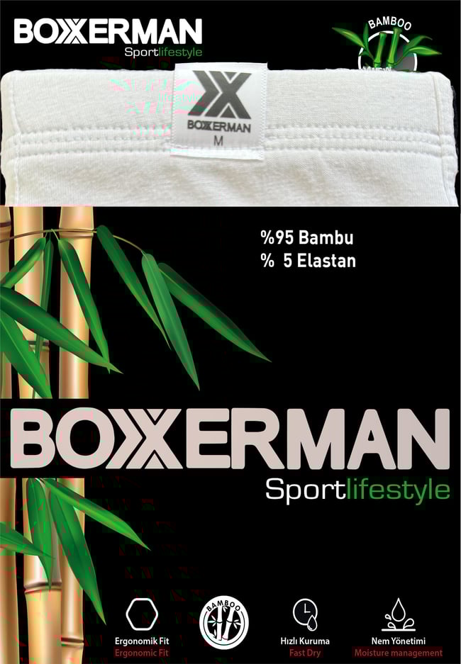 Boxxerman 585023-001 Beyaz Erkek Bambu Boxer