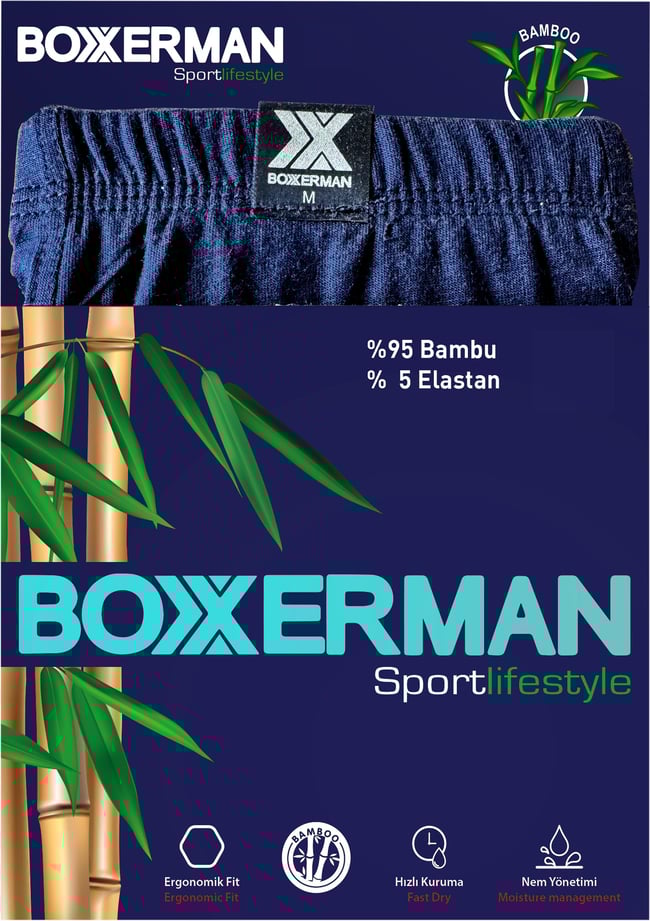 Boxxerman 585023-004 Navy Erkek Bambu Boxer