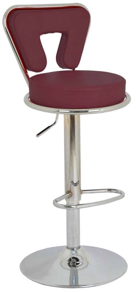 Bürocci Virago Bar Sandalyesi - Bordo Deri - 9540S0102