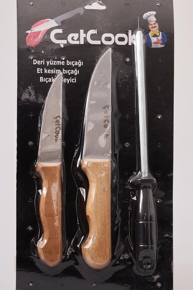 Çetcook 3'lü Kurban Bıçak Seti