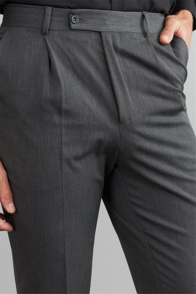 Çetinkaya 980 Erkek Tek Pile Cavalli Pantolon Gri