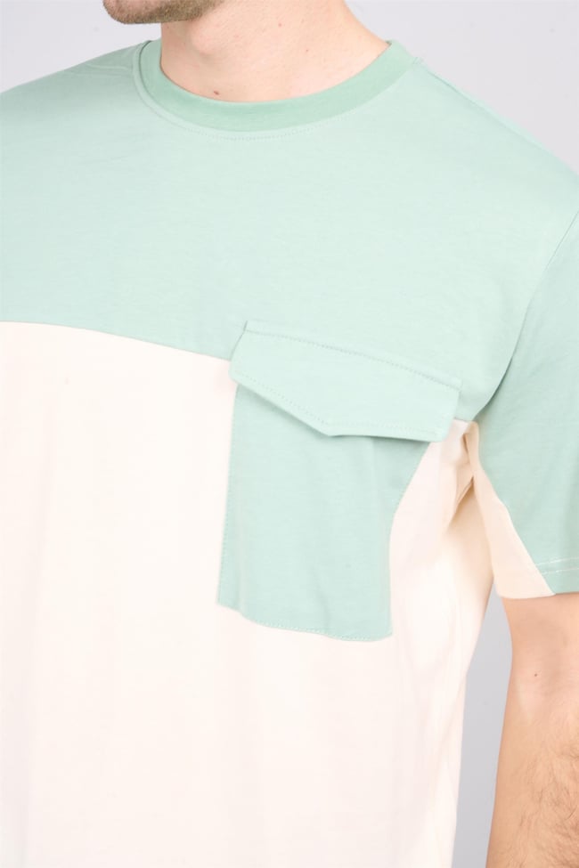 Çetinkaya Chester Polo 4131 Bisiklet Yaka Penye Regular Cepli T-shirt Koyu Krem