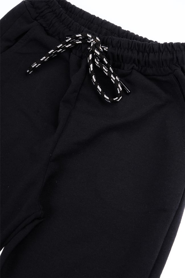 Çetinkaya FitClub 33411 Unisex 2 İplik Rejenere Eşofman Alt Siyah 4-12 Yaş