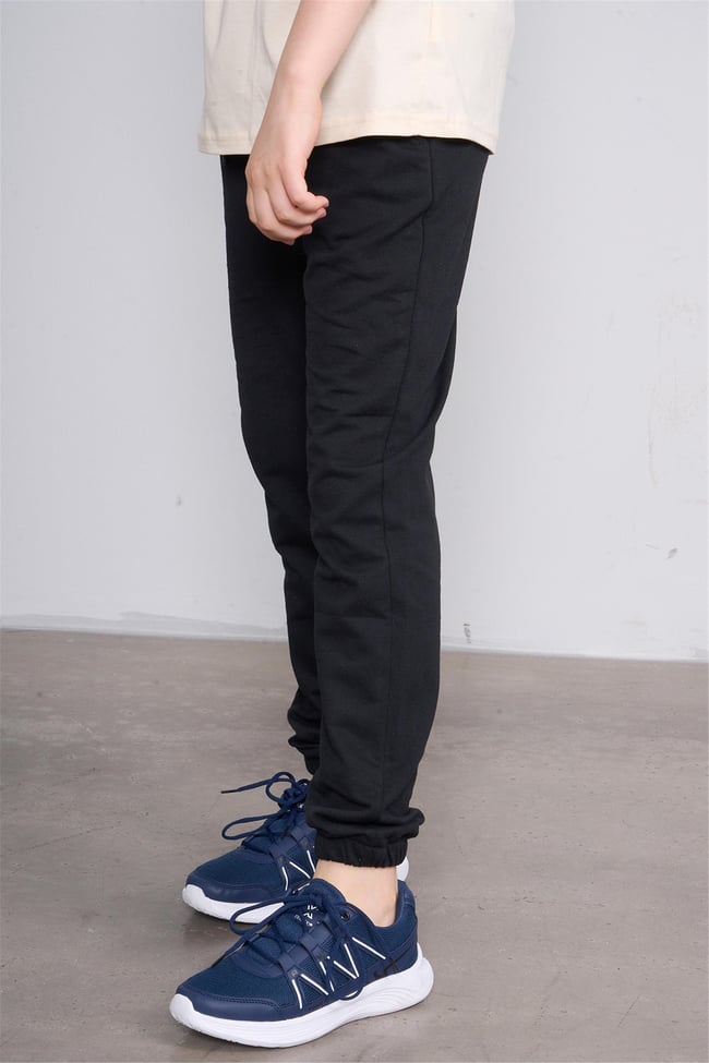 Çetinkaya FitClub 33411 Unisex 2 İplik Rejenere Eşofman Alt Siyah 4-12 Yaş