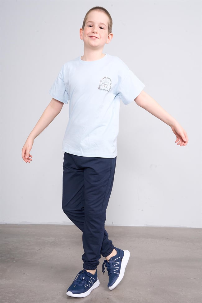 Çetinkaya FitClub 33411 Unisex 2 İplik Rejenere Eşofman Alt Lacivert 4-12 Yaş