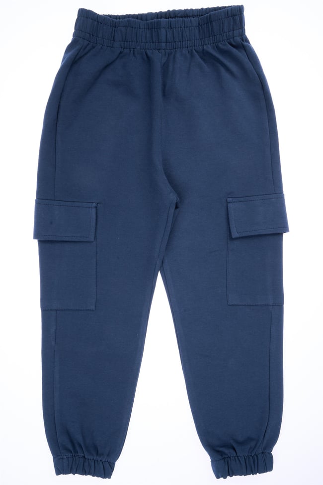 Çetinkaya Fitclub 33458 Unisex Çocuk 2 İplik Kargo Cep Eşofman Alt Lacivert 4-12 Yaş
