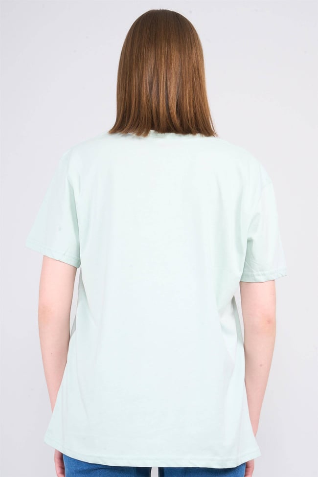 Çetinkaya Fithit 3265 Bayan V Yaka Basic T-shirt Çağla Yeşili