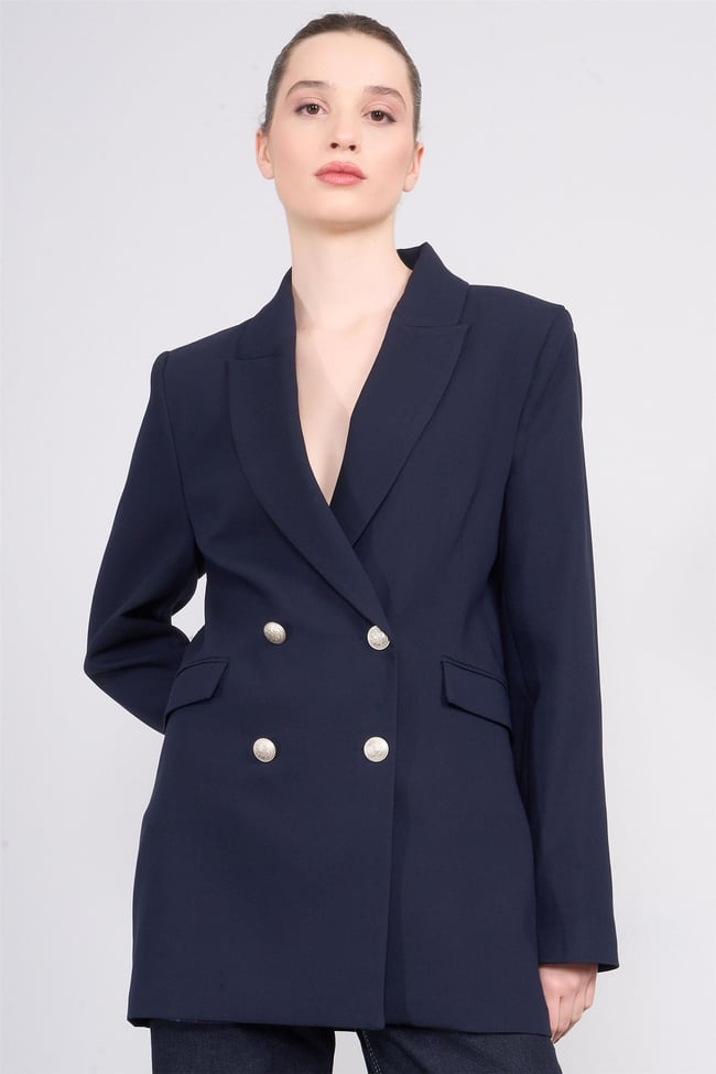 Çetinkaya Fithit 5130 Kadın Blazer Ceket Lacivert