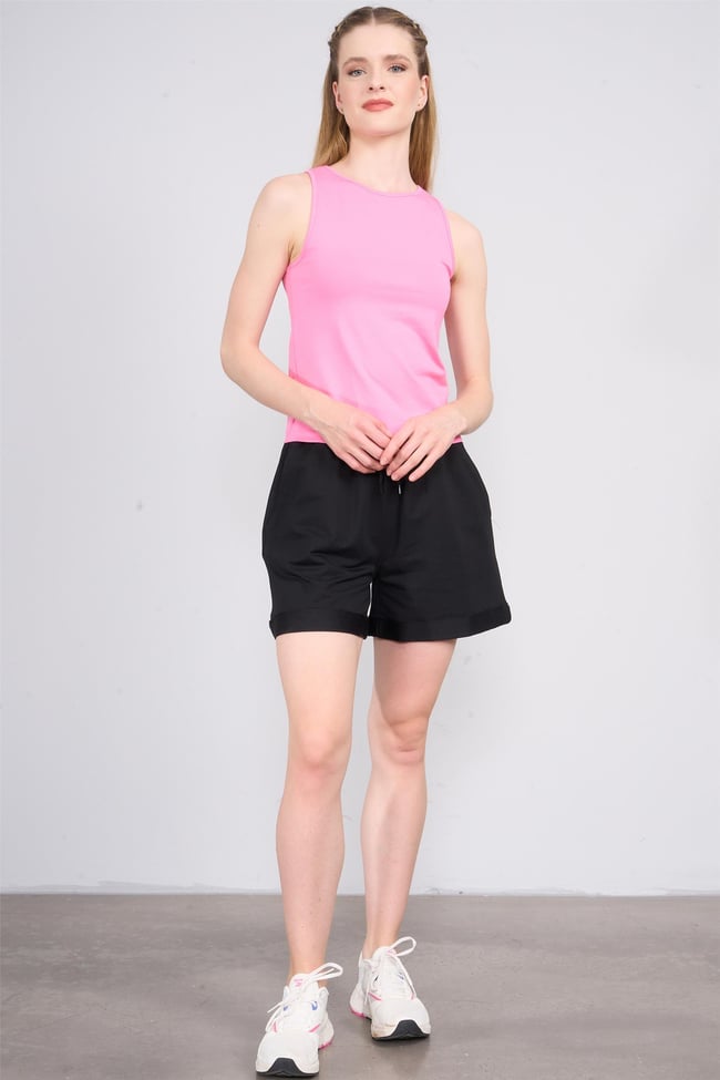 Çetinkaya Fithit 8504 Bayan Bisiklet Yaka Sıfır Kol 30/1 Süprem Atlet Pembe