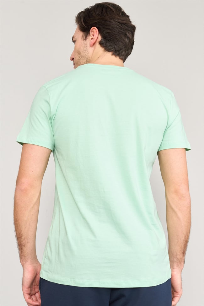 Çetinkaya Mentality 2772B Bisiklet Yaka Basic T-Shirt Mint