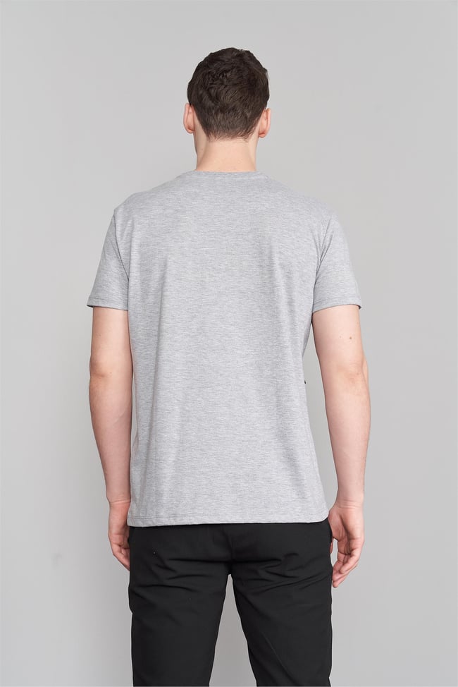 Çetinkaya Mentality 2772B Bisiklet Yaka Kar Melanj T-Shirt