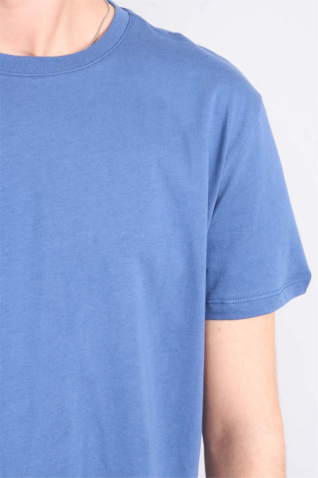 Çetinkaya Mentality 2772B Bisiklet Yaka Süprem Slim Fit İndigo T-shirt