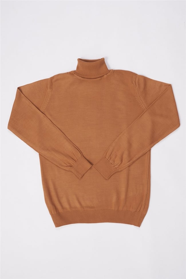 Cetinkaya mentality 3177 erkek blkc yk camel triko