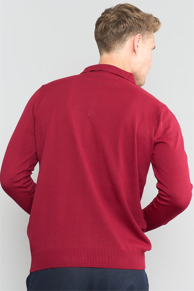 Çetinkaya Mentality 3339 Erkek Polo Yaka Kazak Bordo