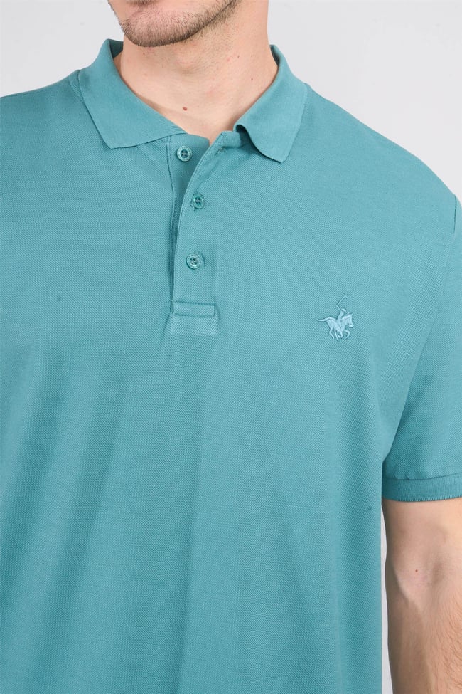 Chester Polo 2742-B Erkek Polo Yaka Pike T-Shirt Petrol %100 Pamuk