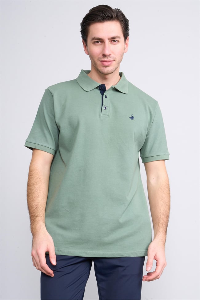 Chester Polo 3047-L Erkek Polo Yaka Penye Pike T-shirt Haki