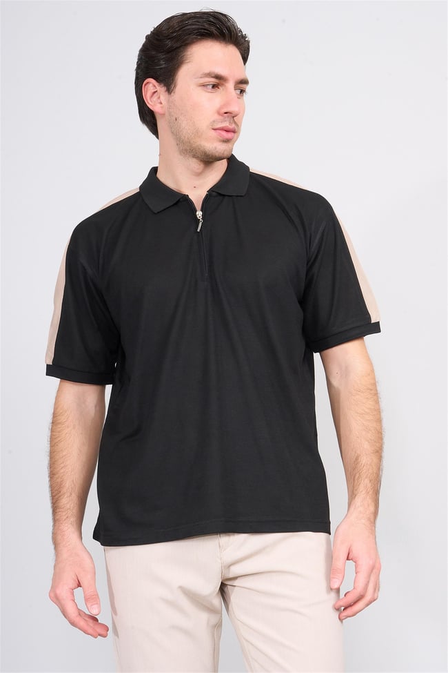 Chester Polo 3768 Erkek Polo Yaka Pike T-shirt Siyah