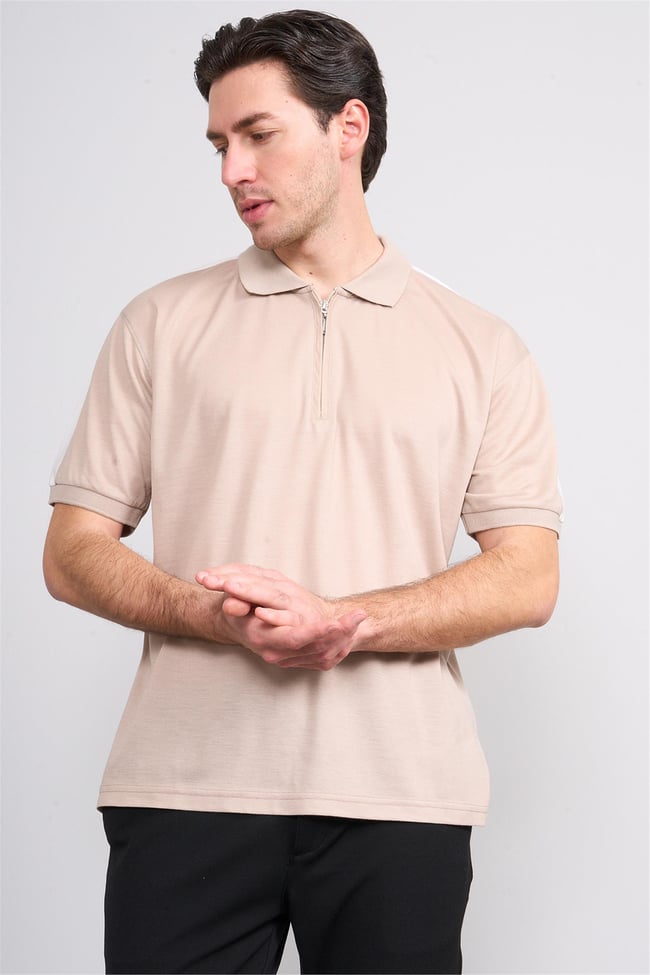 Chester Polo 3768 Erkek Polo Yaka Pike T-shirt Camel