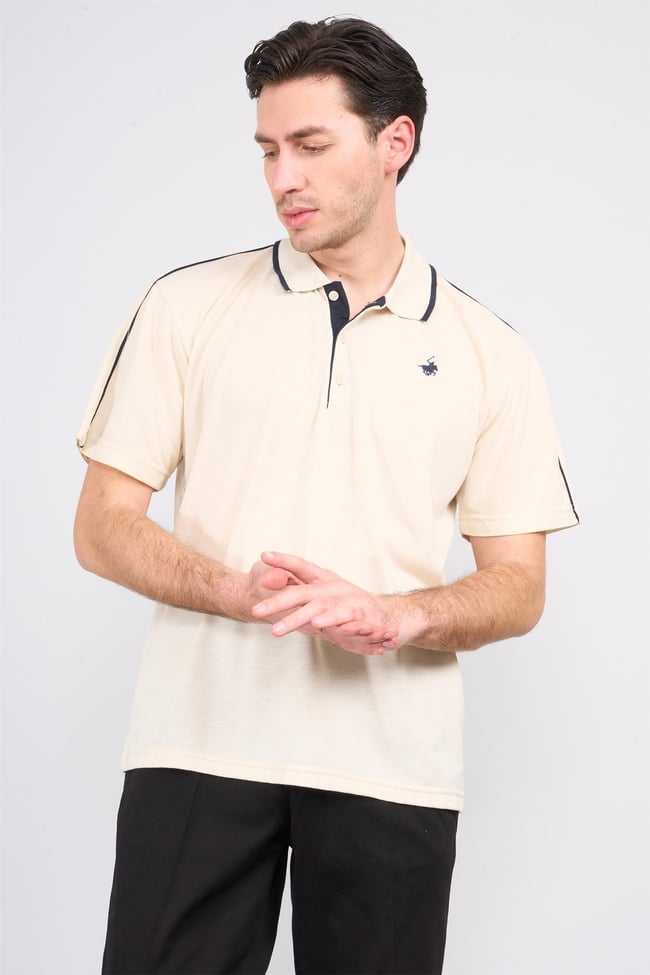 Chester Polo 3769 Erkek Polo  Yaka Pike T-shirt Bej