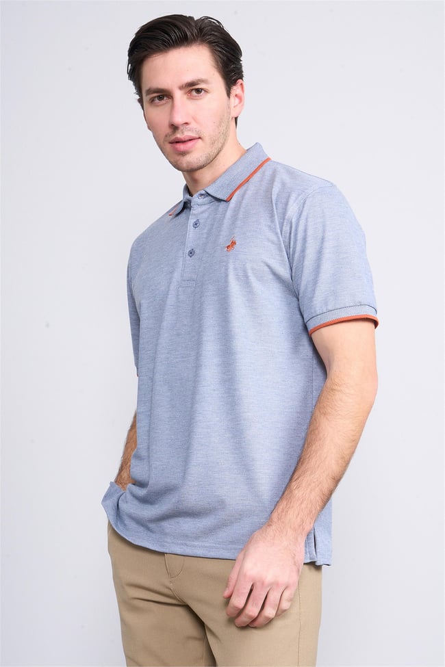 Chester Polo 3939 Erkek Polo Yaka 1-1 Pike T-shirt Mavi