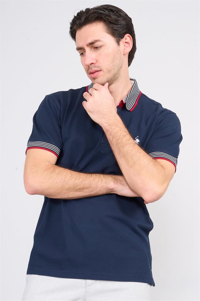 Chester Polo 3951 Erkek Polo Yaka Penye Pike T-shirt Lacivert